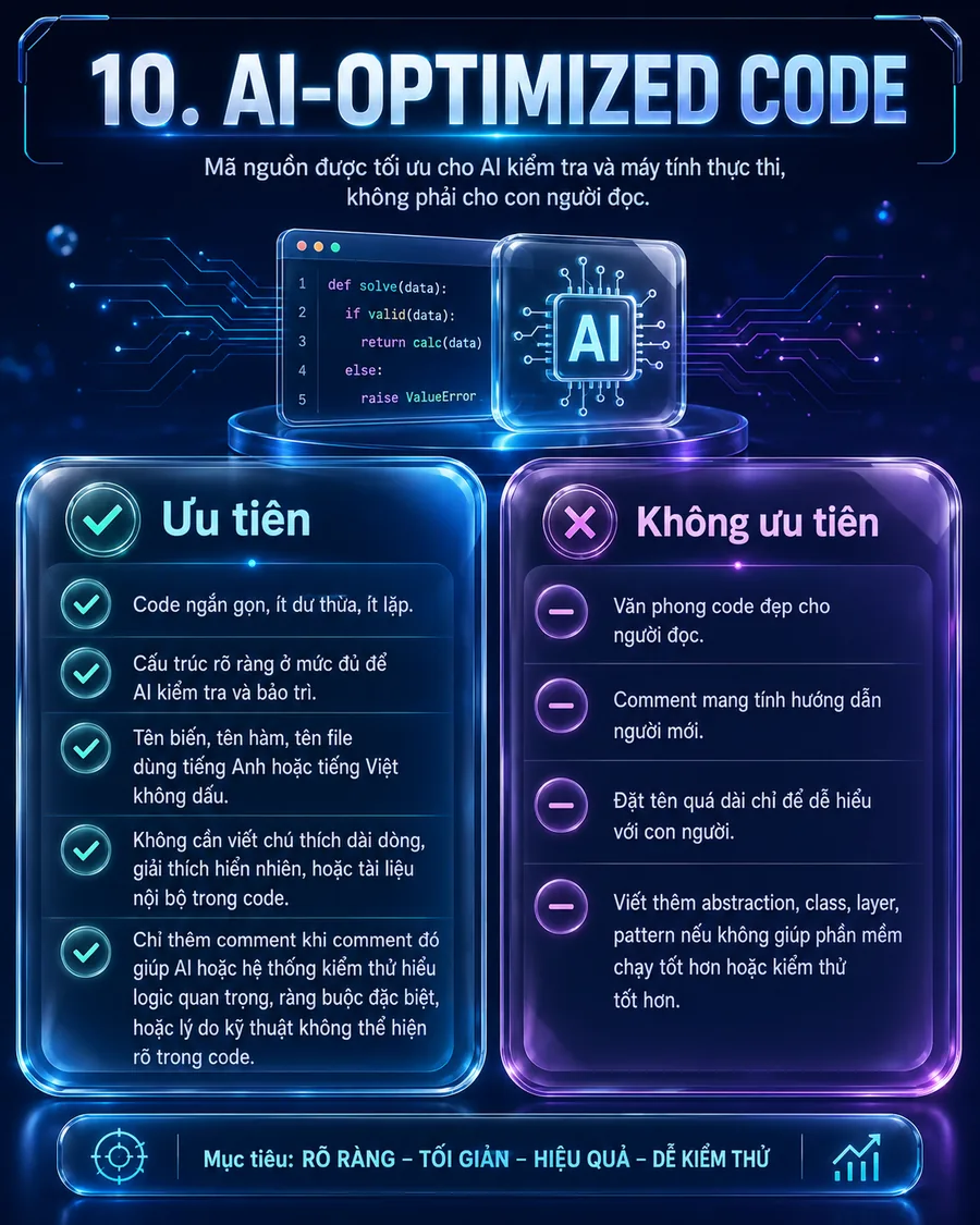 AI-optimized code trong Coding Principles Prompt