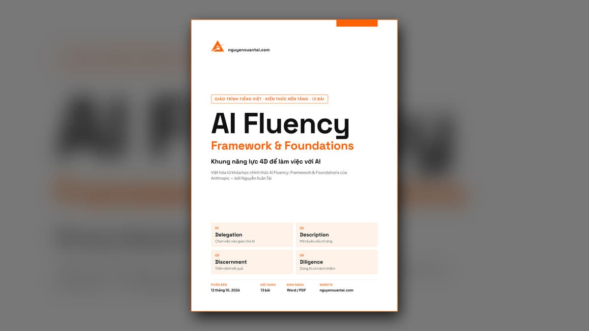 Giáo Trình AI Fluency Tiếng Việt: Khung 4D Đủ 13 Bài