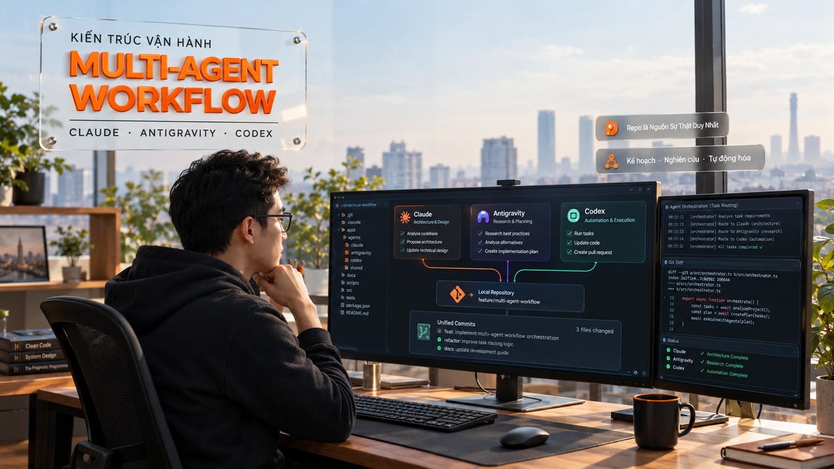 Kiến trúc vận hành Multi-Agent Workflow: Phối hợp Claude, Codex và Antigravity trên cùng một repo