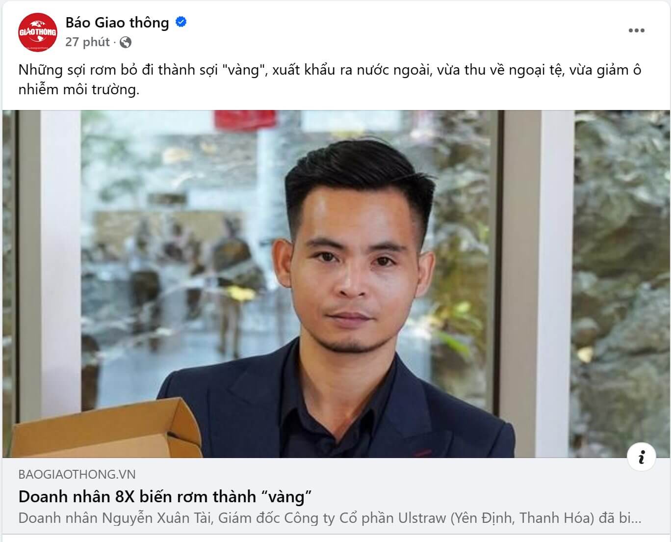 Nguyễn Xuân Tài trên Báo Giao Thông